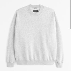 Abercrombie Light Gray Crewneck Sweatshirt